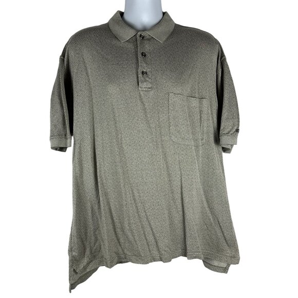 Izod Mens Large Double Mercerized Polo Shirt Gray 100% Cotton Made In India - Picture 1 of 5